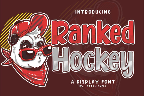 Bold and Chunky Ranked Hockey Font for Web Design