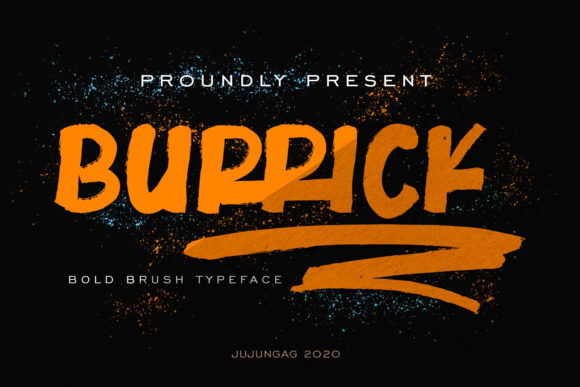Burrick: A Brushed Display Font for Crafters and Designers