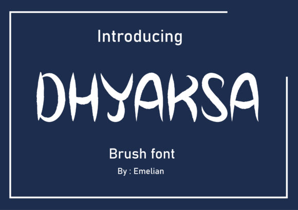 Discover Dhyaksa: A Unique Display Font for Creative Projects
