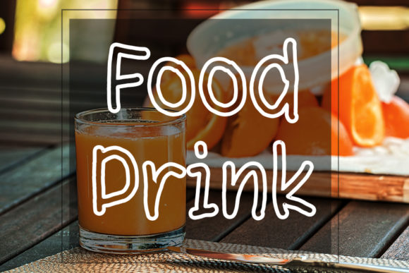 Enhance Your Brand with Food Drink, the Beautiful Outlined Display Font