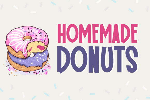 Exploring Homemade Donuts: A Sweet and Chunky Display Font