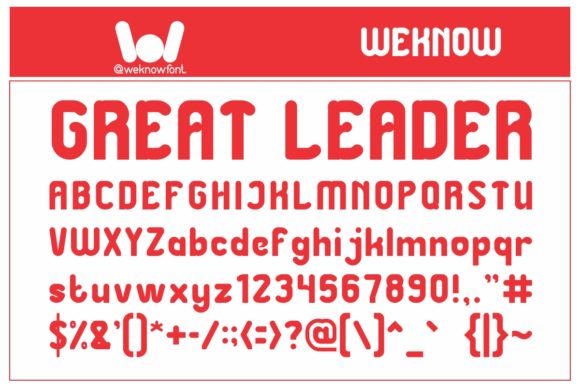 Great Leader: A Bold and Simple Display Font for Web Design