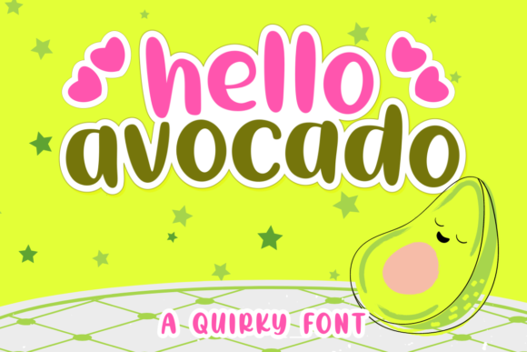 Hello Avocado: A Bold and Quirky Display Font for Creative Projects
