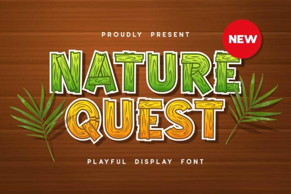 Nature Quest: A Fun and Original Display Font for Web Design