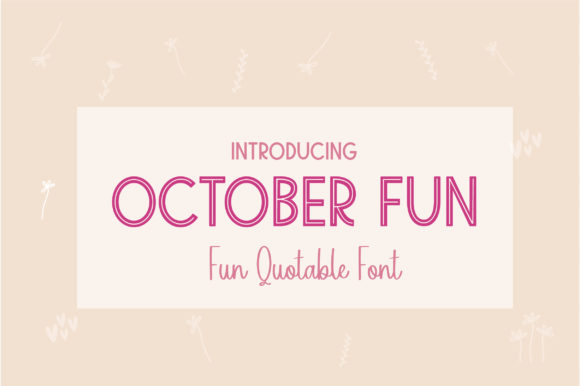 October Fun: A Joyful Handwritten Font for Crafters