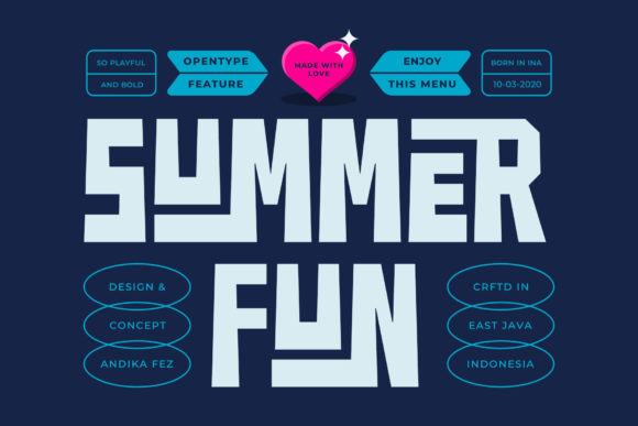 Summer Fun: A Bold and Chunky Display Font for Creative Makers